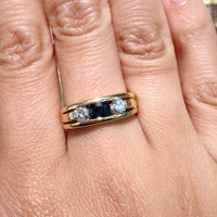 18 carat gold sapphire and diamond ring