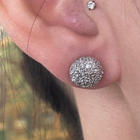Diamond cluster studs in 18 carat gold-Earrings-The Antique Ring Shop