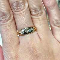 Victorian three stone diamond ring from 1899-The Antique Ring Shop