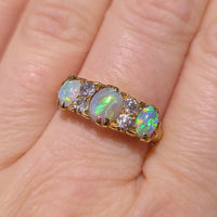 Edwardian opal and diamond ring from 1912-Antique rings-The Antique Ring Shop