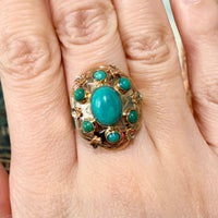 Vintage Turquoise ring in 14 carat gold
