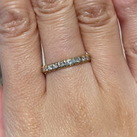 Half eternity band with brilliant cut diamonds-wedding rings-The Antique Ring Shop