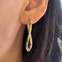 14 carat gold hoop earrings-Earrings-The Antique Ring Shop