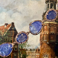 Tanzanite and diamond bracelet in 18 carat gold-Bracelets-The Antique Ring Shop