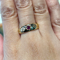 Edwardian ruby and diamond gypsy ring from 1904-Antique rings-The Antique Ring Shop