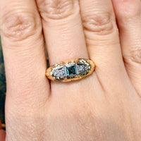 Tourmaline and diamond ring in 14 carat gold