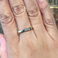 Princess cut diamond square shank ring-wedding rings-The Antique Ring Shop