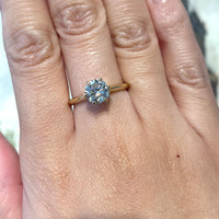 Brilliant cut diamond solitaire ring in 18 carat gold-engagement rings-The Antique Ring Shop