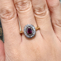Vintage ruby and diamond ring-engagement rings-The Antique Ring Shop