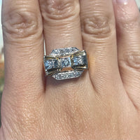 Vintage Art Deco diamond ring in 18 carat gold-Vintage Rings-The Antique Ring Shop