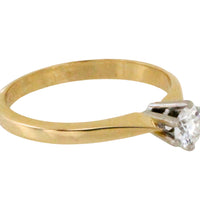 Diamond solitaire ring in 14 carat gold-engagement rings-The Antique Ring Shop