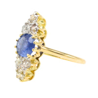 Victorian sapphire and old cut diamond ring-The Antique Ring Shop