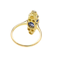 Victorian sapphire and old cut diamond ring-The Antique Ring Shop