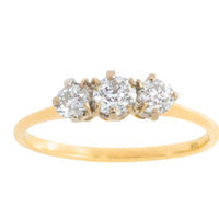 Edwardian old cut diamond ring in 18 carat gold