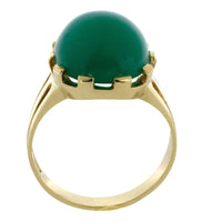 Vintage cabochon chrysoprase ring-Vintage Rings-The Antique Ring Shop