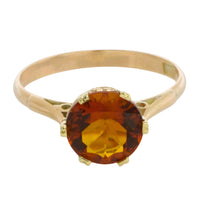 Madeira cutrine solitaire ring-Vintage Rings-The Antique Ring Shop