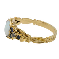 Victorian opal, sapphire and diamond ring-Antique rings-The Antique Ring Shop