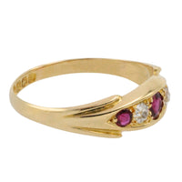 Victorian ruby and diamond ring from 1900-Antique rings-The Antique Ring Shop
