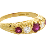 Vintage ruby and diamond ring-Vintage Rings-The Antique Ring Shop