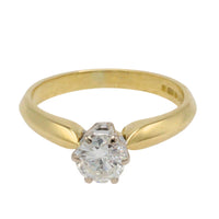 Vintage diamond solitaire ring in 18 carat gold-engagement rings-The Antique Ring Shop