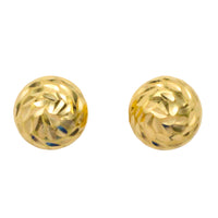 18 carat gold sphere stud earrings-Earrings-The Antique Ring Shop