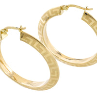 Hoop earrings with a meander-Earrings-The Antique Ring Shop