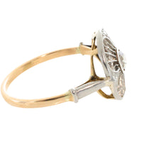 Art Deco filigree ring with old cut diamonds-Antique rings-The Antique Ring Shop
