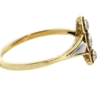 Antique diamond three stone ring in 14 carat gold-Antique rings-The Antique Ring Shop