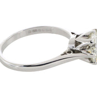 2.20 carat diamond solitaire ring in white gold