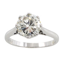 2.20 carat diamond solitaire ring in white gold