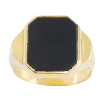 Vintage onyx signet ring in 14 carat gold
