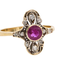 Art Deco ruby and diamond ring