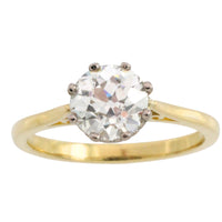 Old European cut diamond solitaire ring-engagement rings-The Antique Ring Shop