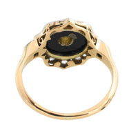 Antique onyx and diamond ring