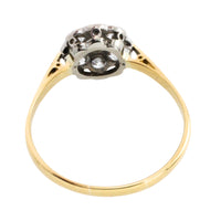 Edwardian old cut diamond cluster ring