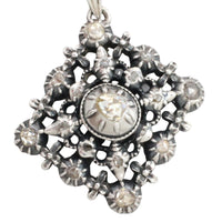 Rose diamond pendant in silver
