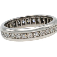18 carat white gold eternity band with diamonds