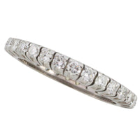 White gold eternity band with diamonds