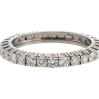 White gold eternity band with diamonds