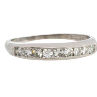 Platinum ring with diamonds