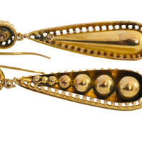 Victorian 15 carat gold pendant earrings