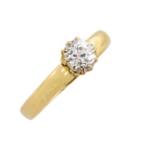 Victorian old cut diamond solitaire ring from 1892