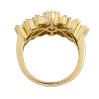 Vintage baguette and brilliant cut diamond ring