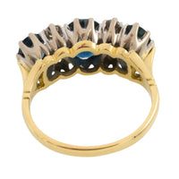 Vintage sapphire and diamond ring in 18 carat gold-Vintage Rings-The Antique Ring Shop