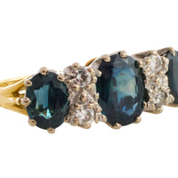 Vintage sapphire and diamond ring in 18 carat gold-Vintage Rings-The Antique Ring Shop