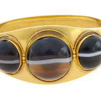 Victorian agate bracelet in 15 carat gold-Bracelets-The Antique Ring Shop