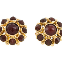Carnelian cluster stud earrigs