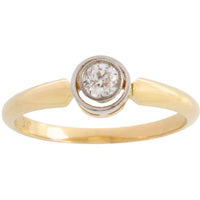 Old cut diamond solitaire ring