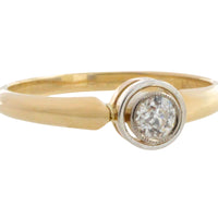 Old cut diamond solitaire ring