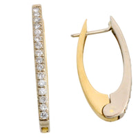 18 carat gold earrings with diamonds